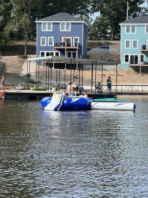 Vacation rentals, swim dock and water trampoline