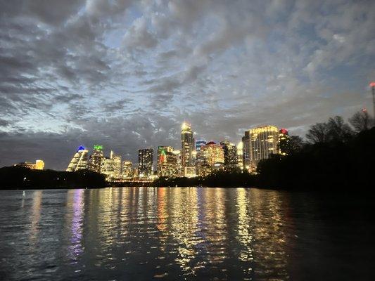 The beautiful Austin skyline at night