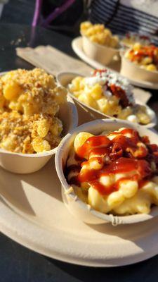 Trio of mac n cheese.