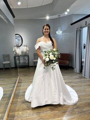 Trying on my dream dress at Michelle's Bridal