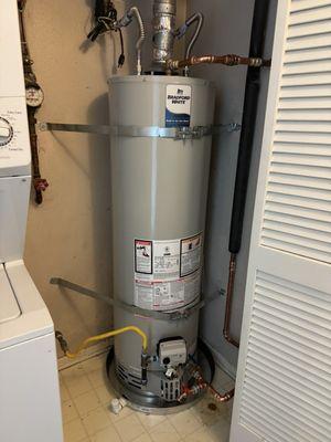 New Bradford White water heater.