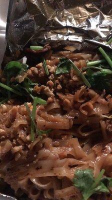 Beef and shrimp pad Thai