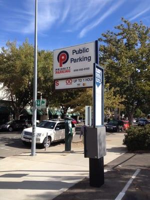 Park at the open air lot on P Street between 11th and 12th - garages which are closer are for monthly pass holders only.