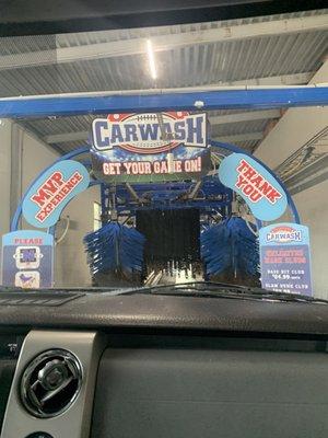 Inside of the carwash!