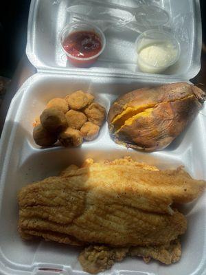 Catfish and Shrimp special