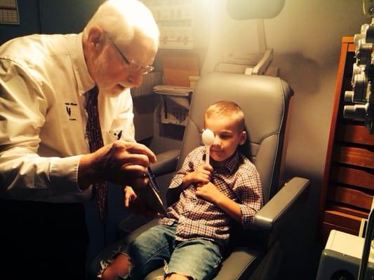 Dr Dennis Olson working with my son.