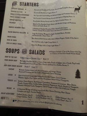 Starters, soups, & salads