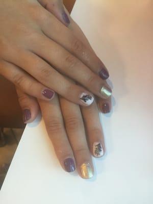 Beautiful nails hand painted by Ann and Chloe!