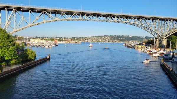 View of Lake Union from Fremont Bridge