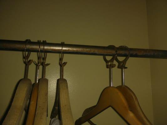 Rusted hanger closet