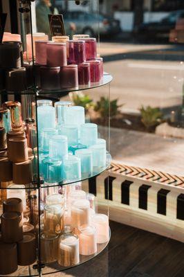 Select from over 20 types of vessels in various sizes and colors to perfectly house your custom-scented candle.