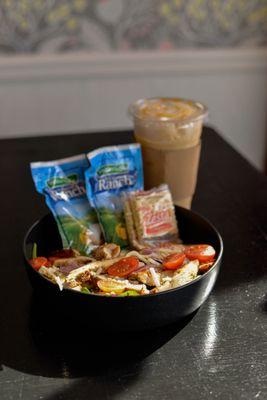 Enjoy a Salad and an Iced Latte!