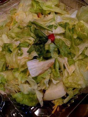 rotten lettuce in chef salad