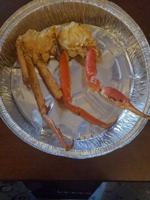 I am appalled!  I just spent $42 on this seafood platter and this is what they gave me for snow crab legs!!