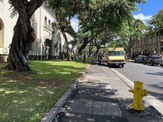 Location of lunch wagon on Mililani Street