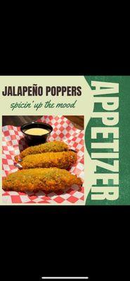 Jalapeño poppers are dynamite.