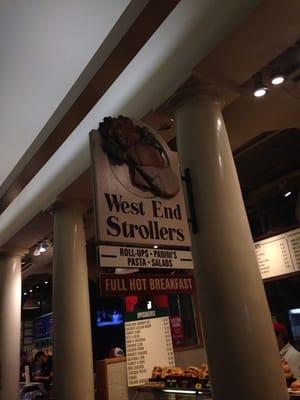 Boston West End Strollers -- Faneuil Hall / Quincy Market -- 1 Faneuil Hall Marketplace, Boston                 Sign (inside Faneuil Hall)