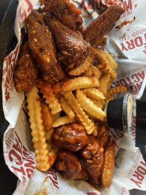 Jerk Wings and Fries