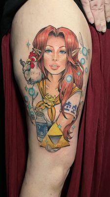 Malon from the legend of Zelda Tattoo