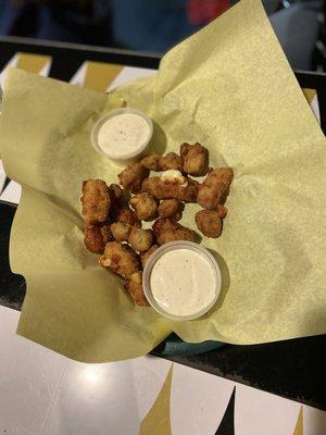 Garlic Cheese Curds are divine.