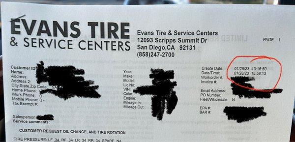 2 hours and 45 minutes for an Oil Change and Tire Rotation. Do not go here if you value your time.