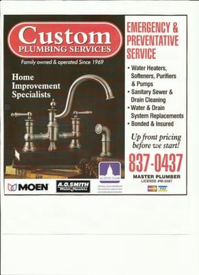 Full service plumber