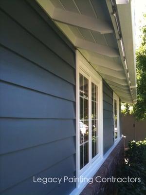 Lafayette exterior house painting, trim details