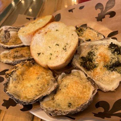 Grilled oysters