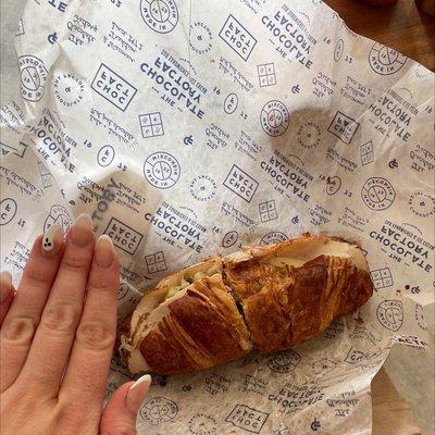 Hand for comparison, $9 for this sandwich?! Insane to me!