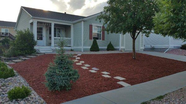 Mulch installation is a great way to add color to your landscaping.