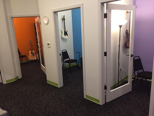 Lesson studios at Montavilla Guitar Studio are sound proof and climate controlled.