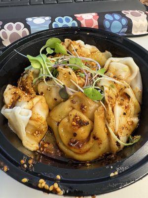 Chili oil wontons