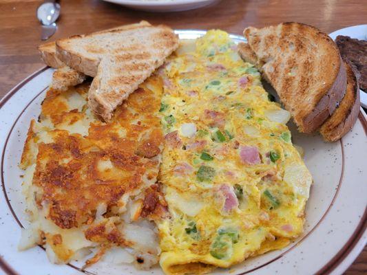 Western omelet breakfast