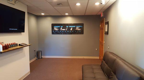 Nice couch at Elite Chiropractic in Hayden, Idaho