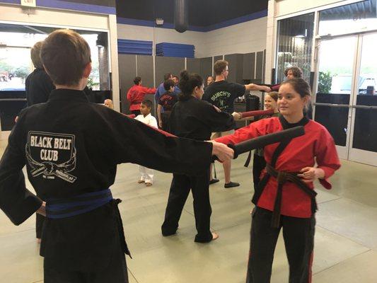 Fun Padded Sword Training at Burch's Karate