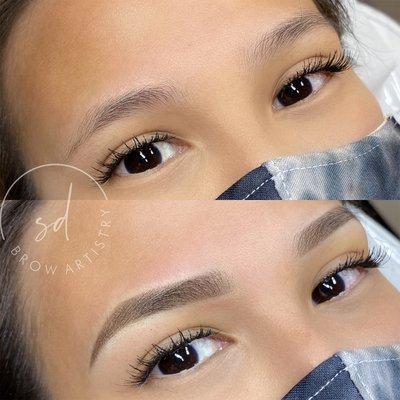 Before & After Fresh Ombré Brows