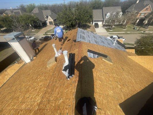 We always remove all layers of roofing materials to ensure your decking is in tip top shape before installing your new roof!