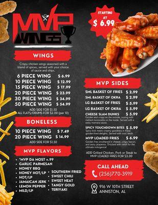 New updated menu