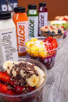 acai bowls and juice