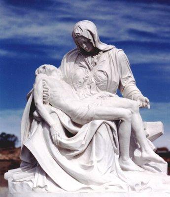 When you see the Pieta think Dignity for the Dead and Peace for the Living.