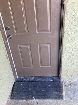 My door wit the wheelchair accessible may.