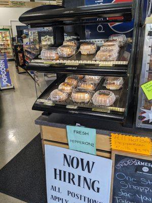 Pepperoni rolls on display at Mid Atlantic Market, Morgantown