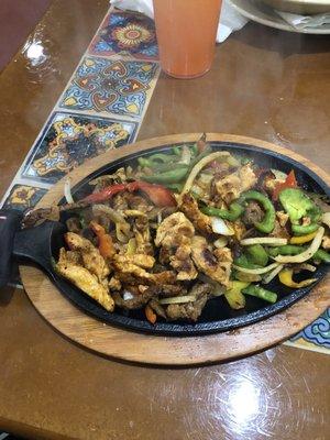 Chicken and Steak Fajitas! Perfect.