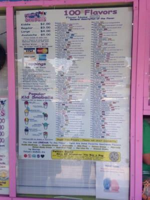 Menu!! So many choices!!