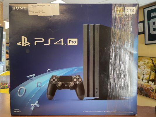 Old console gave out  We have this like new still in the Box Ps4 pro game system