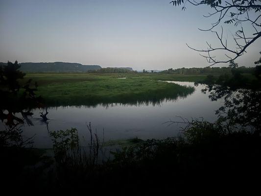 Trempeleau river merging into Mississippi River