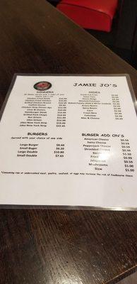 Menu front