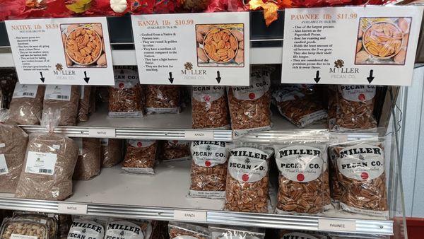 Miller Pecan Co, one of the only producers to handle their pecans from planting, grafting, harvesting, to cleaning, shelling and marketing.