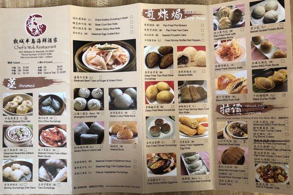 Dimsum Menu as of 042721 Part 1 of 2