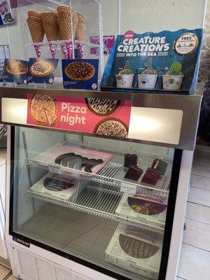 Ice cream pizzas